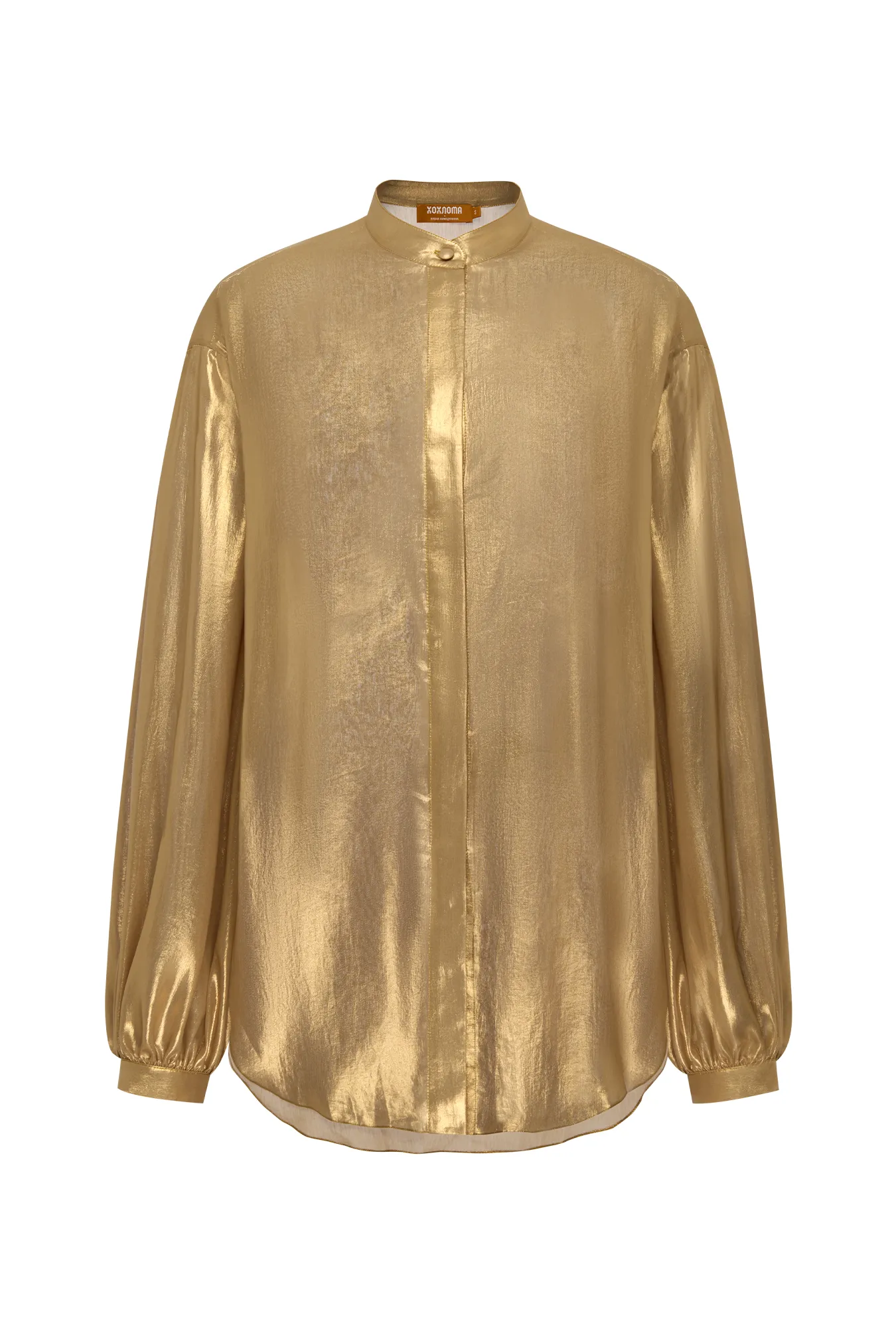Блуза с металлизированным эффектом