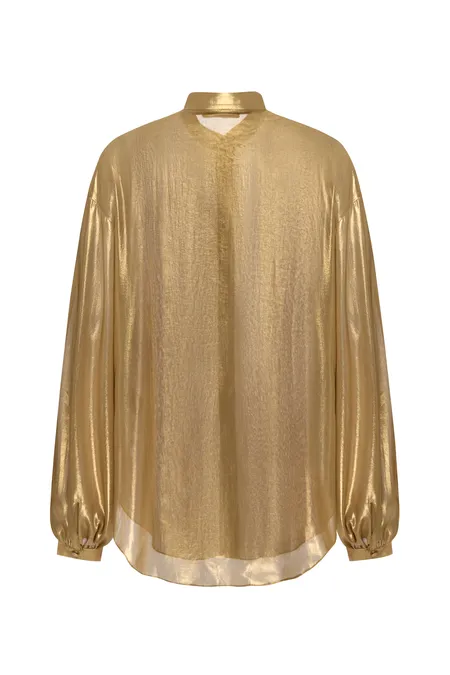Блуза с металлизированным эффектом