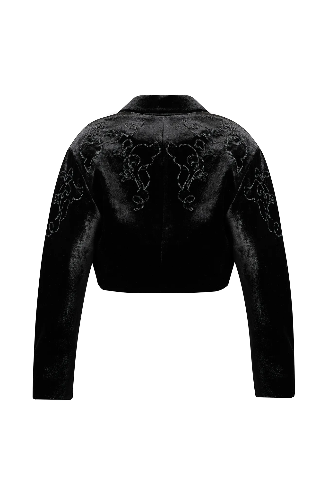 Бархатный жакет с вышивкой