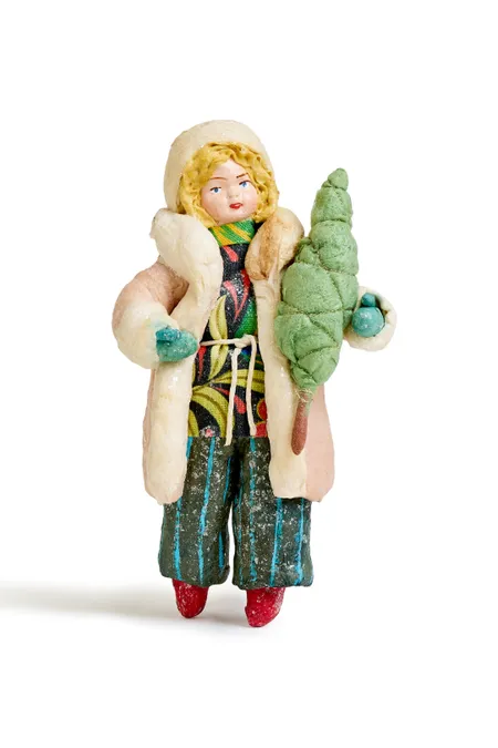 Елочная ватная игрушка «Мальчик», ручная работа