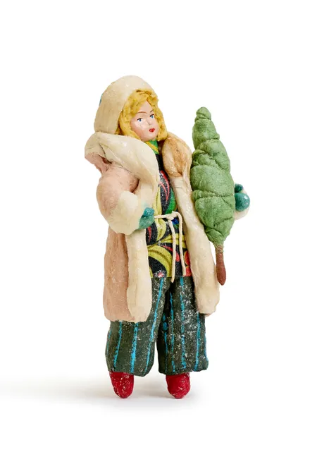 Елочная ватная игрушка «Мальчик», ручная работа