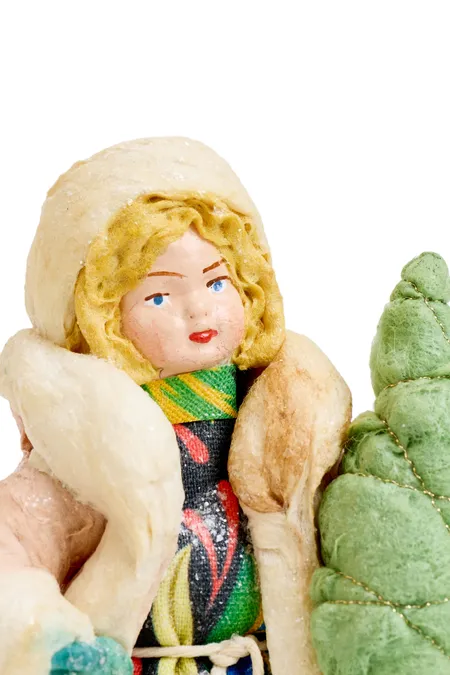 Елочная ватная игрушка «Мальчик», ручная работа