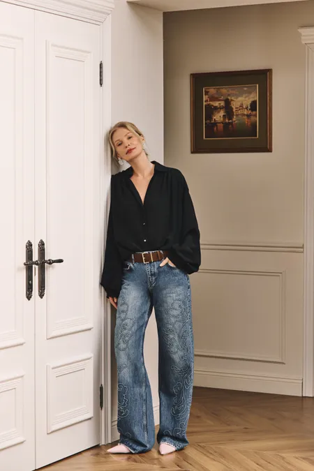 Блуза из 100% шелка