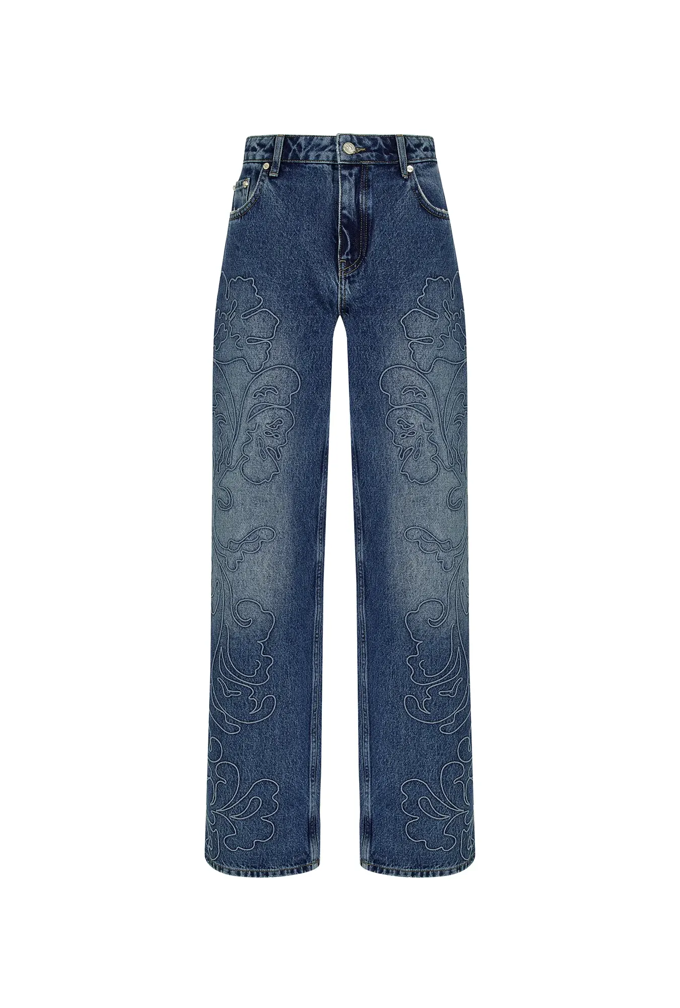 Джинсы с вышивкой