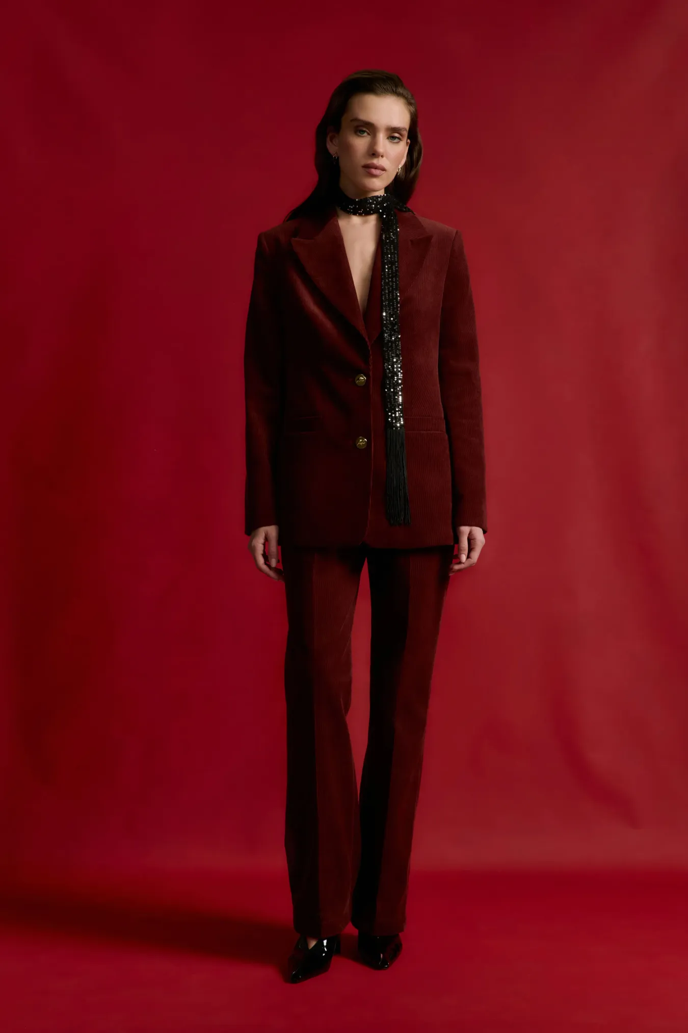 Брюки из хлопкового вельвета