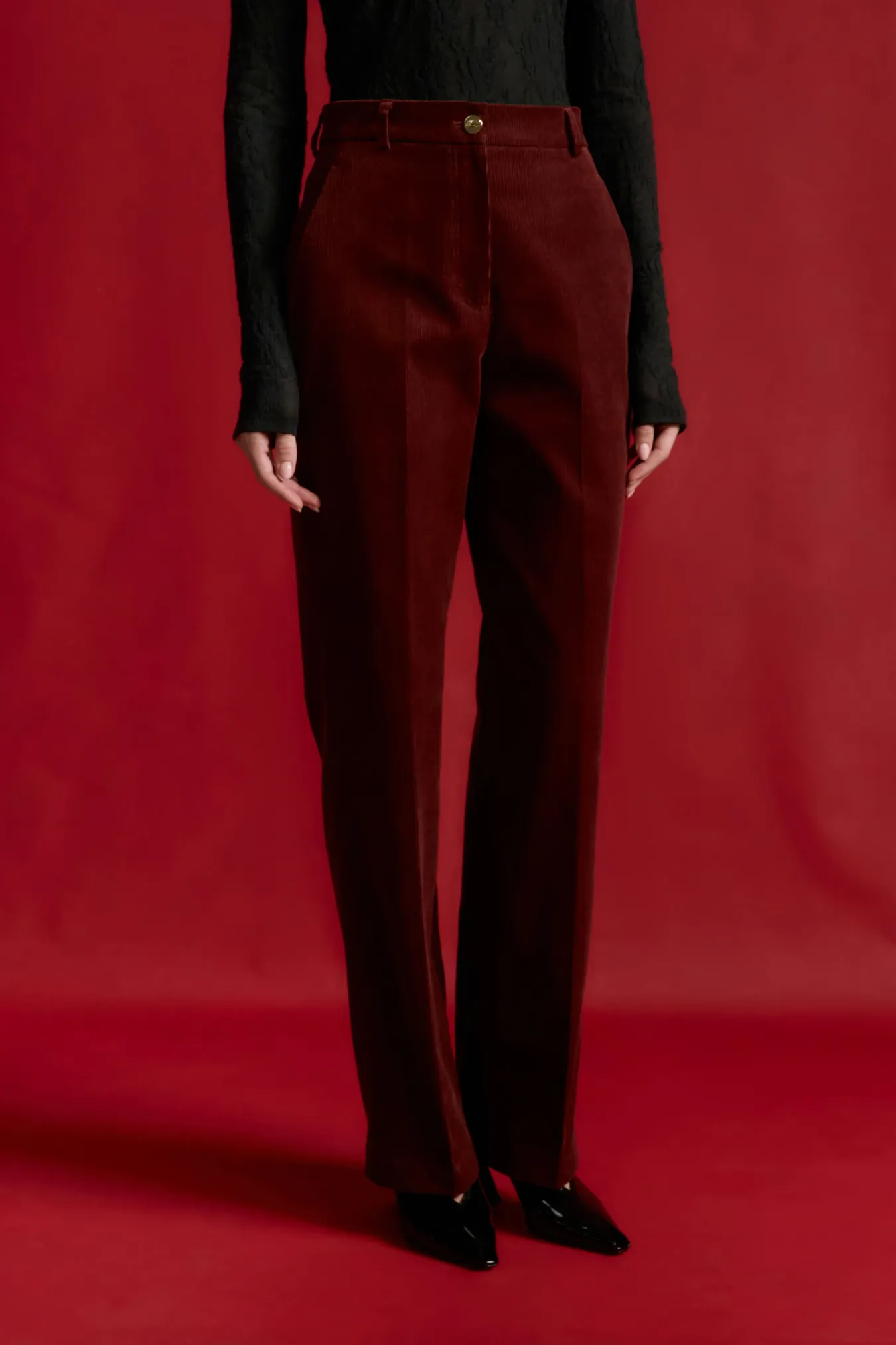 Брюки из хлопкового вельвета