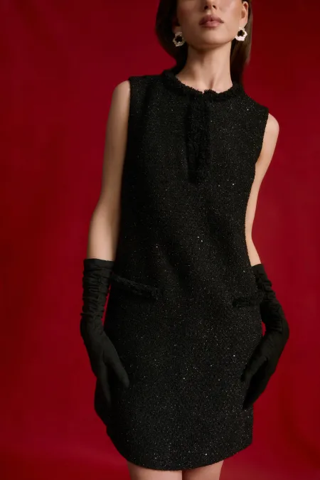 Мини-платье из смесовой шерсти