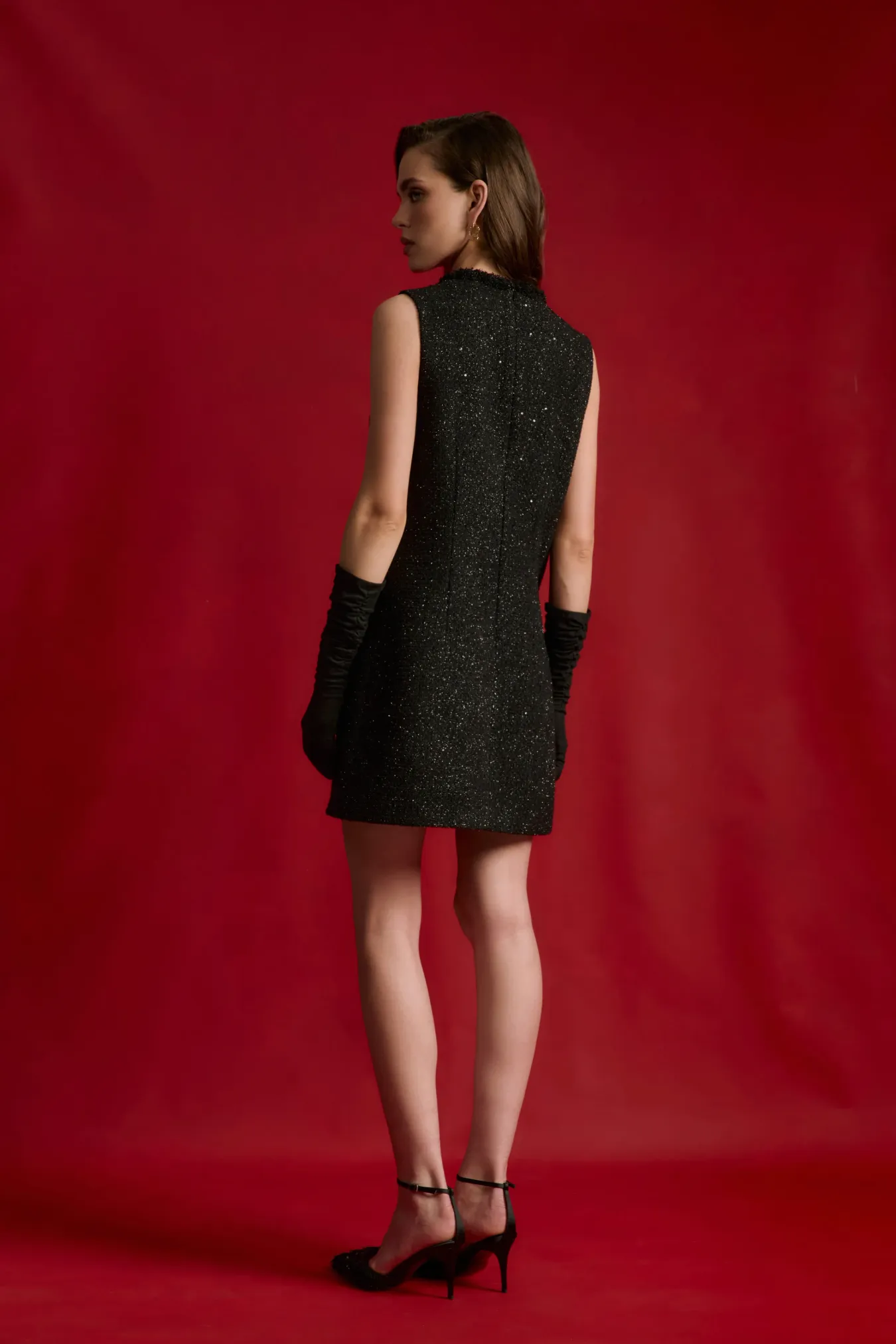 Мини-платье из смесовой шерсти