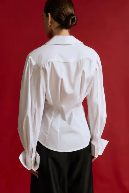 Приталенная рубашка из хлопка