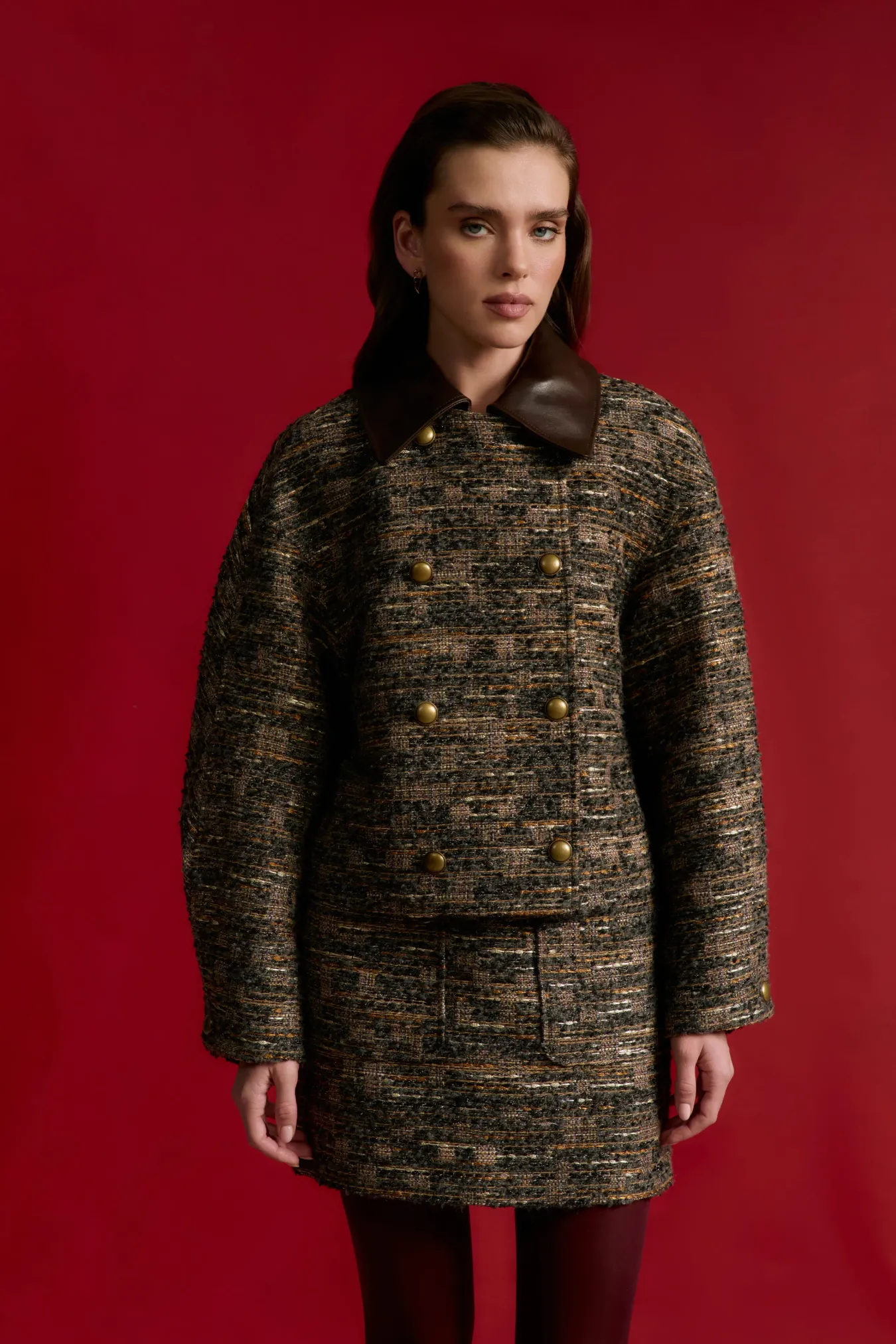 Мини-юбка из смесовой шерсти