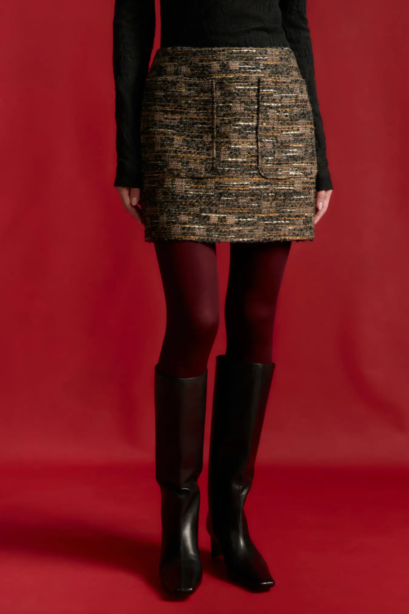 Мини-юбка из смесовой шерсти