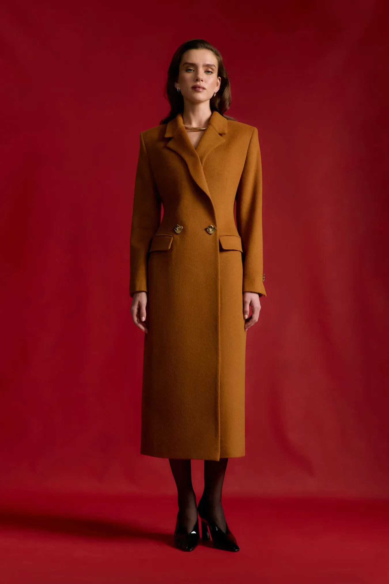 Пальто из 100% шерсти