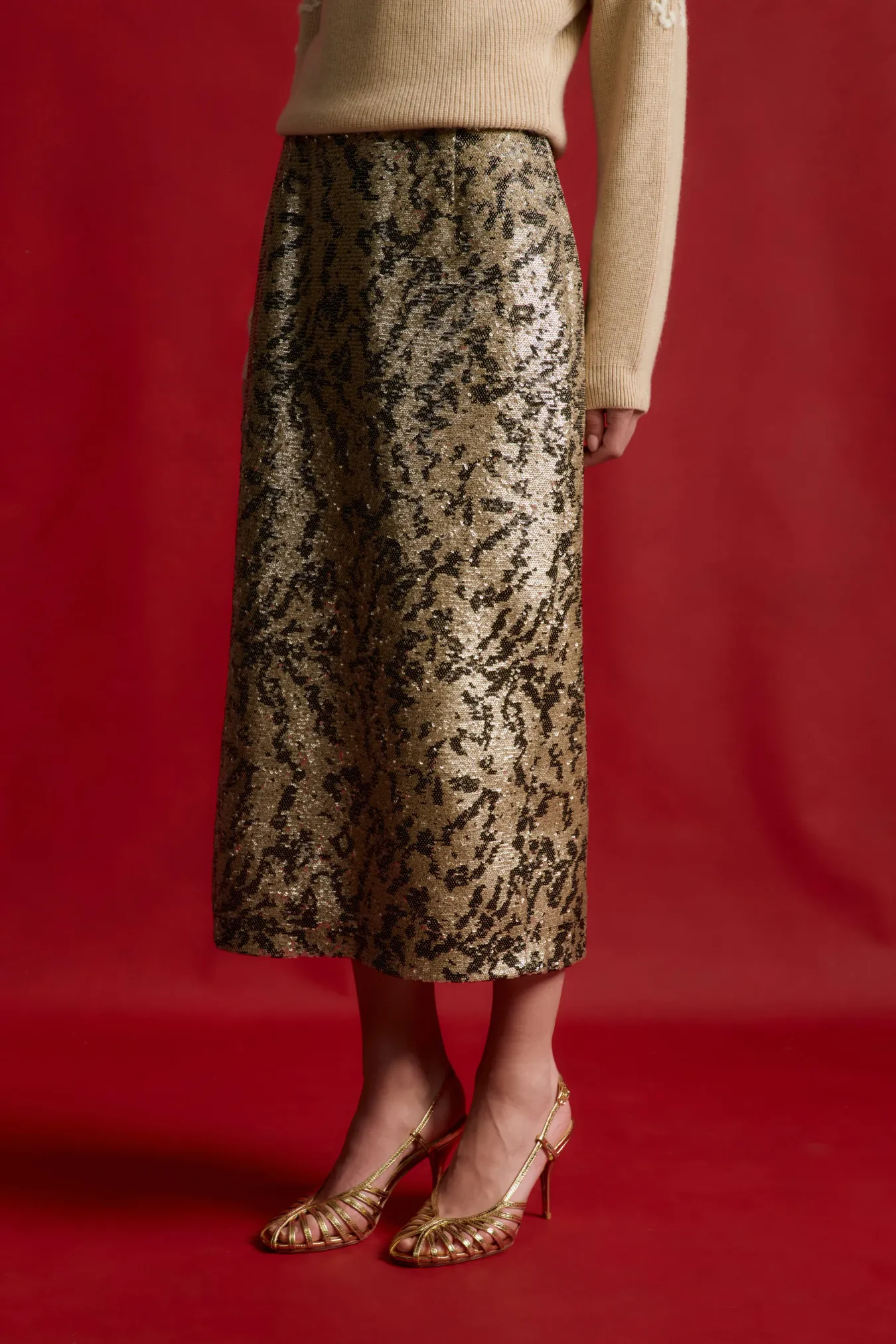 Юбка c пайетками