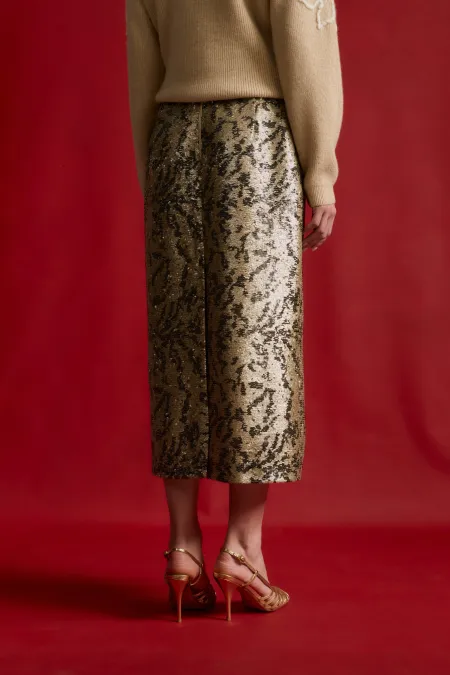 Юбка c пайетками