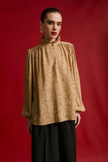 Блуза из 100% шелка