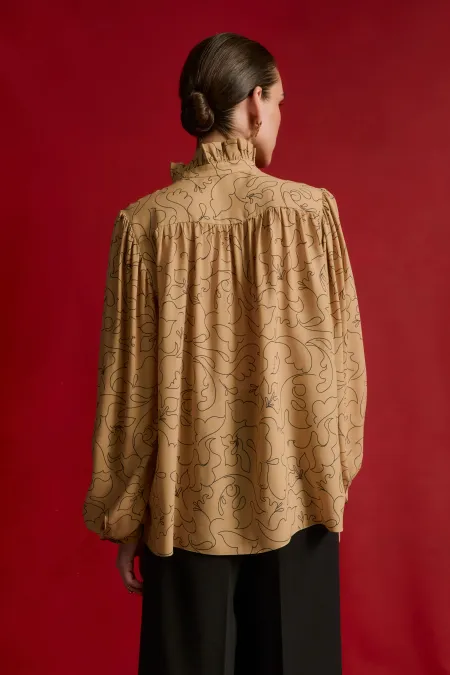 Блуза из 100% шелка