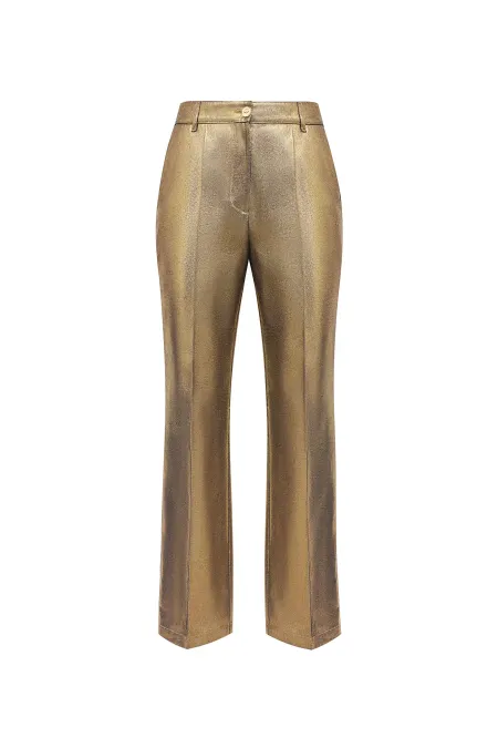 Джинсы с золотым напылением