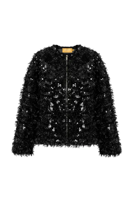Жакет на молнии с пайетками