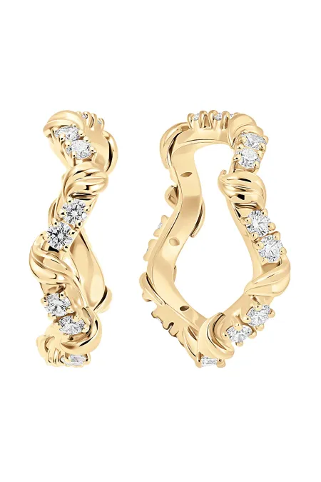 Серьги-конго с бриллиантами