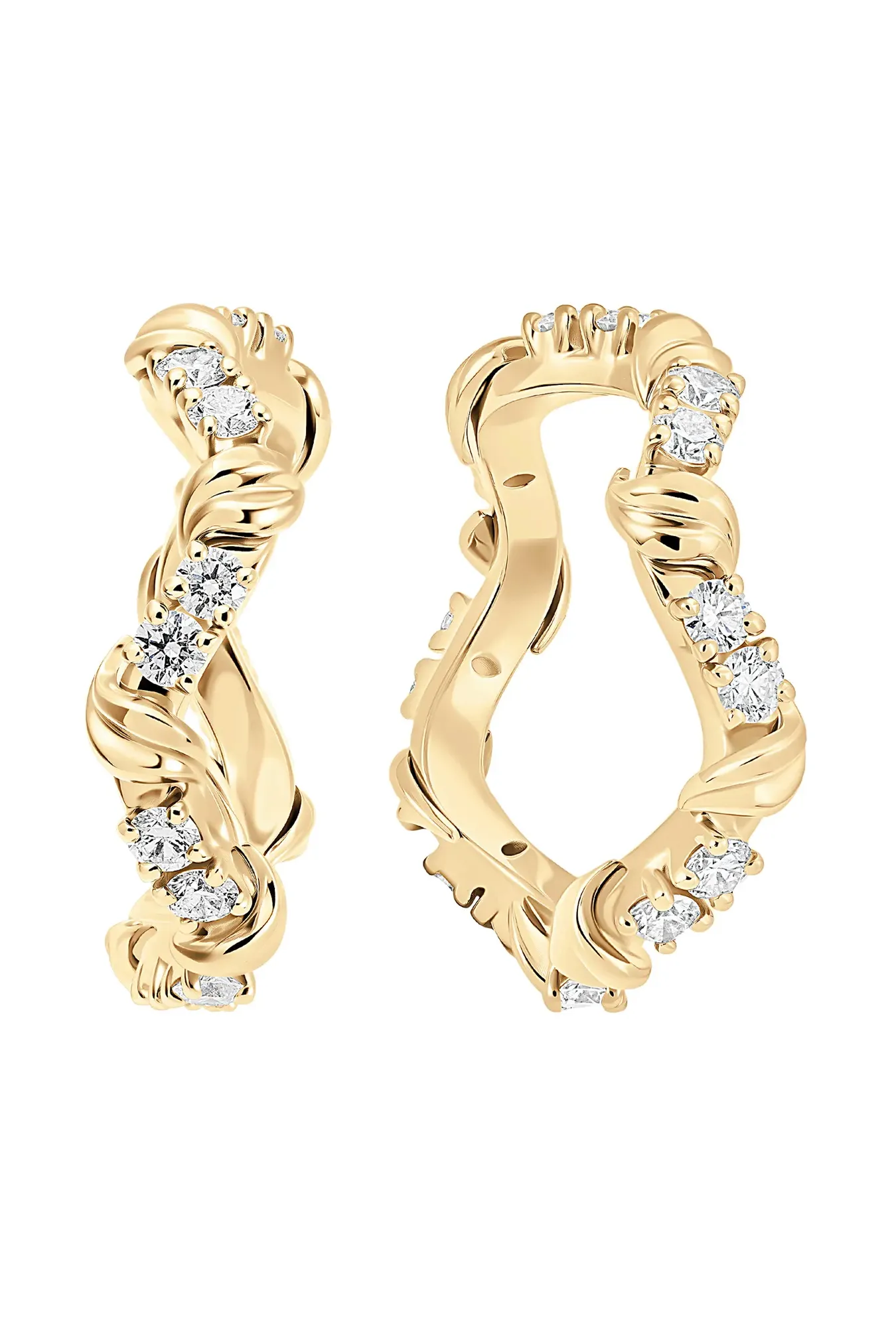 Серьги-конго с бриллиантами