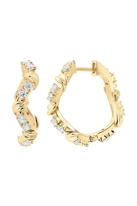 Серьги-конго с бриллиантами