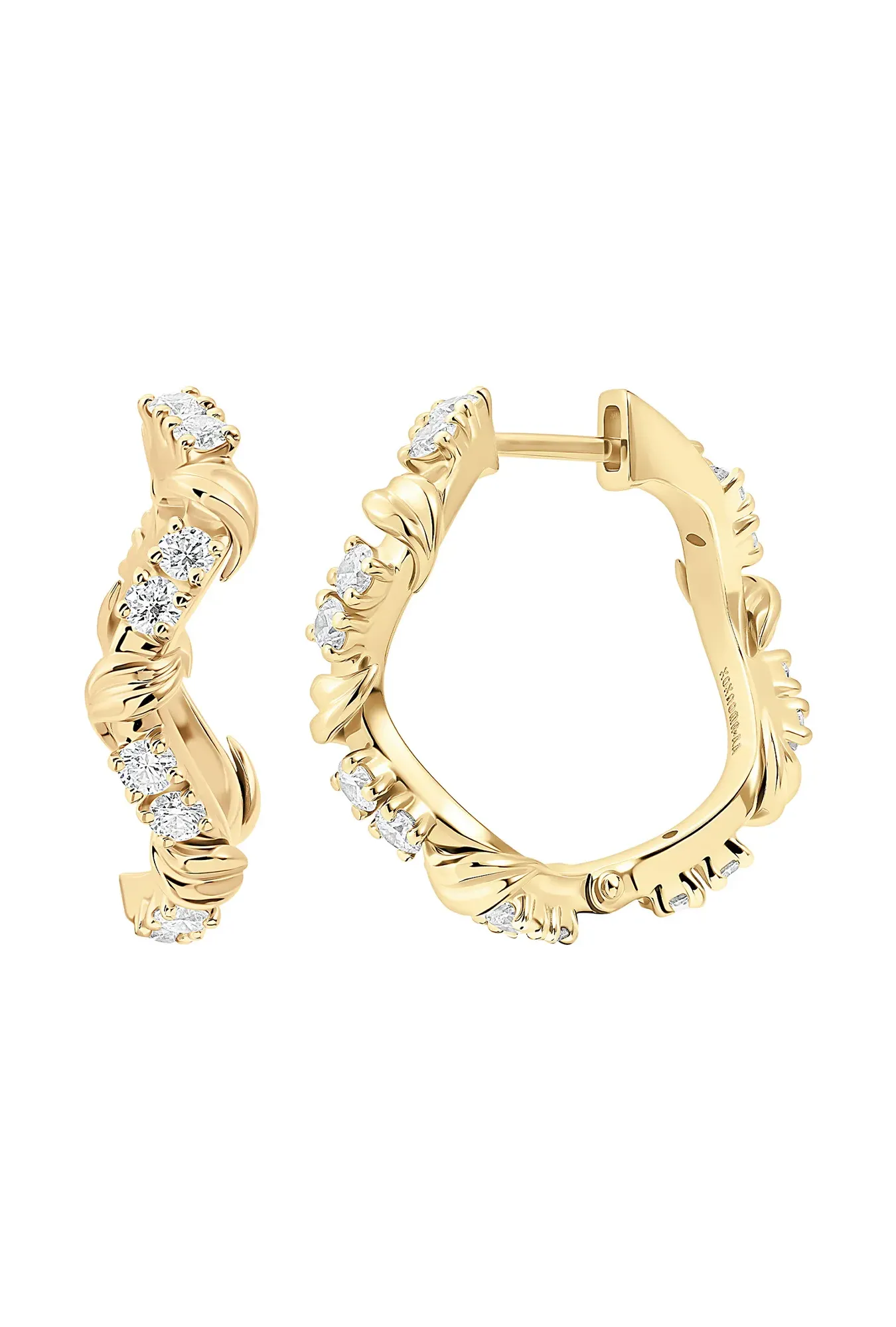 Серьги-конго с бриллиантами