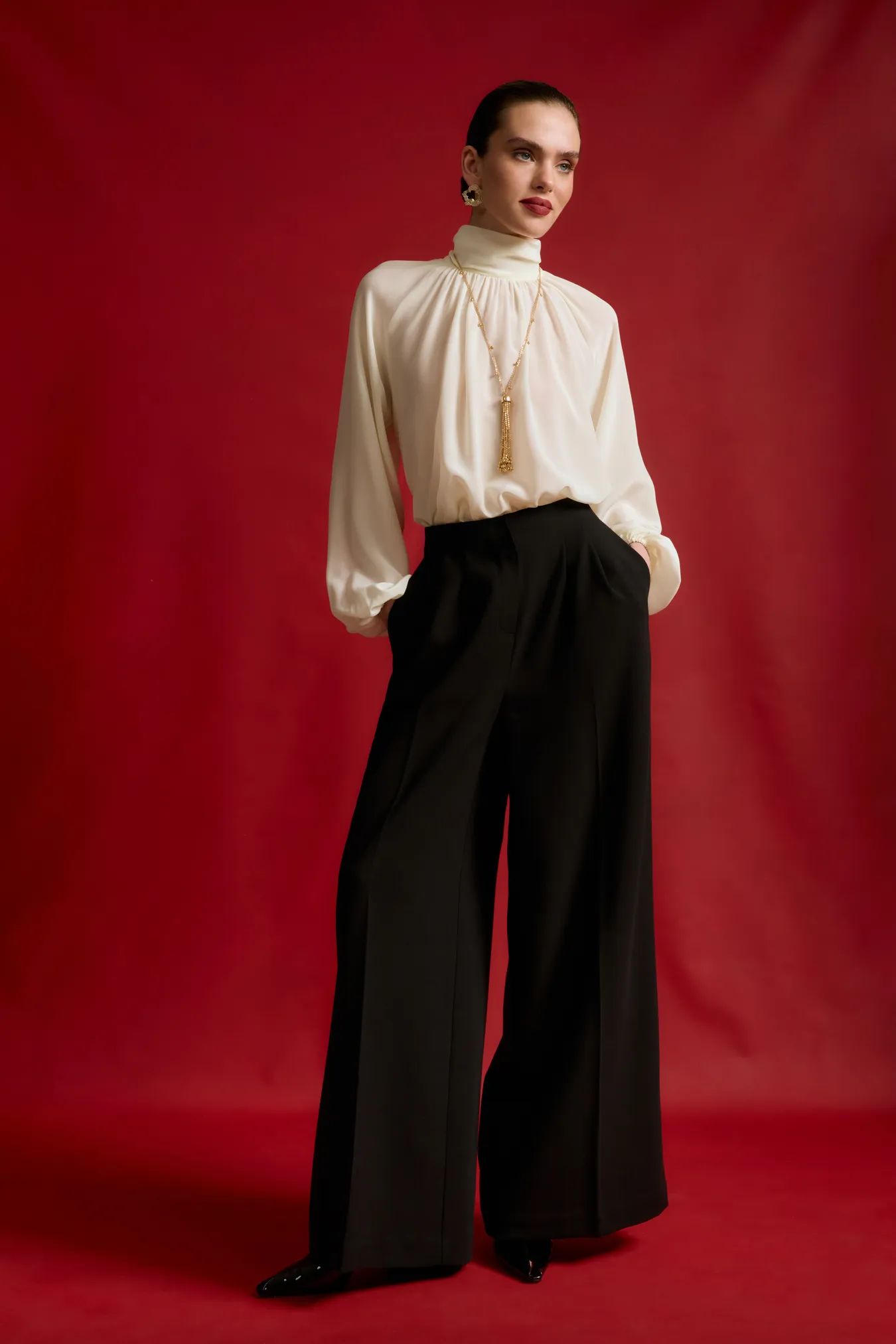 Брюки из костюмной ткани