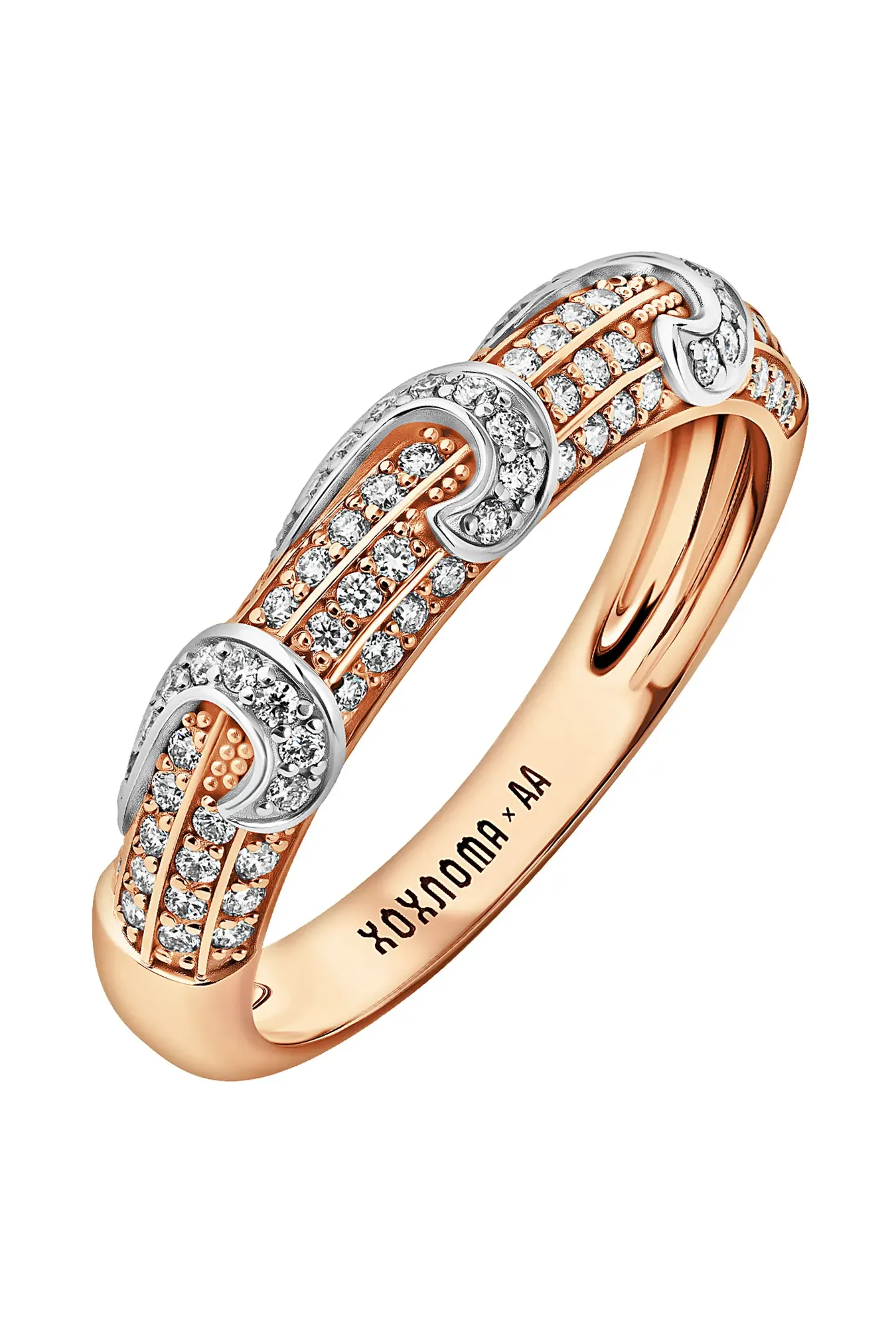 Кольцо из желтого золота 585 пробы с бриллиантами