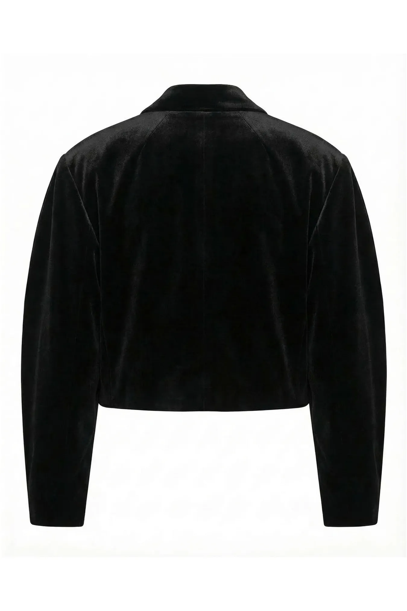 Укороченный бархатный жакет