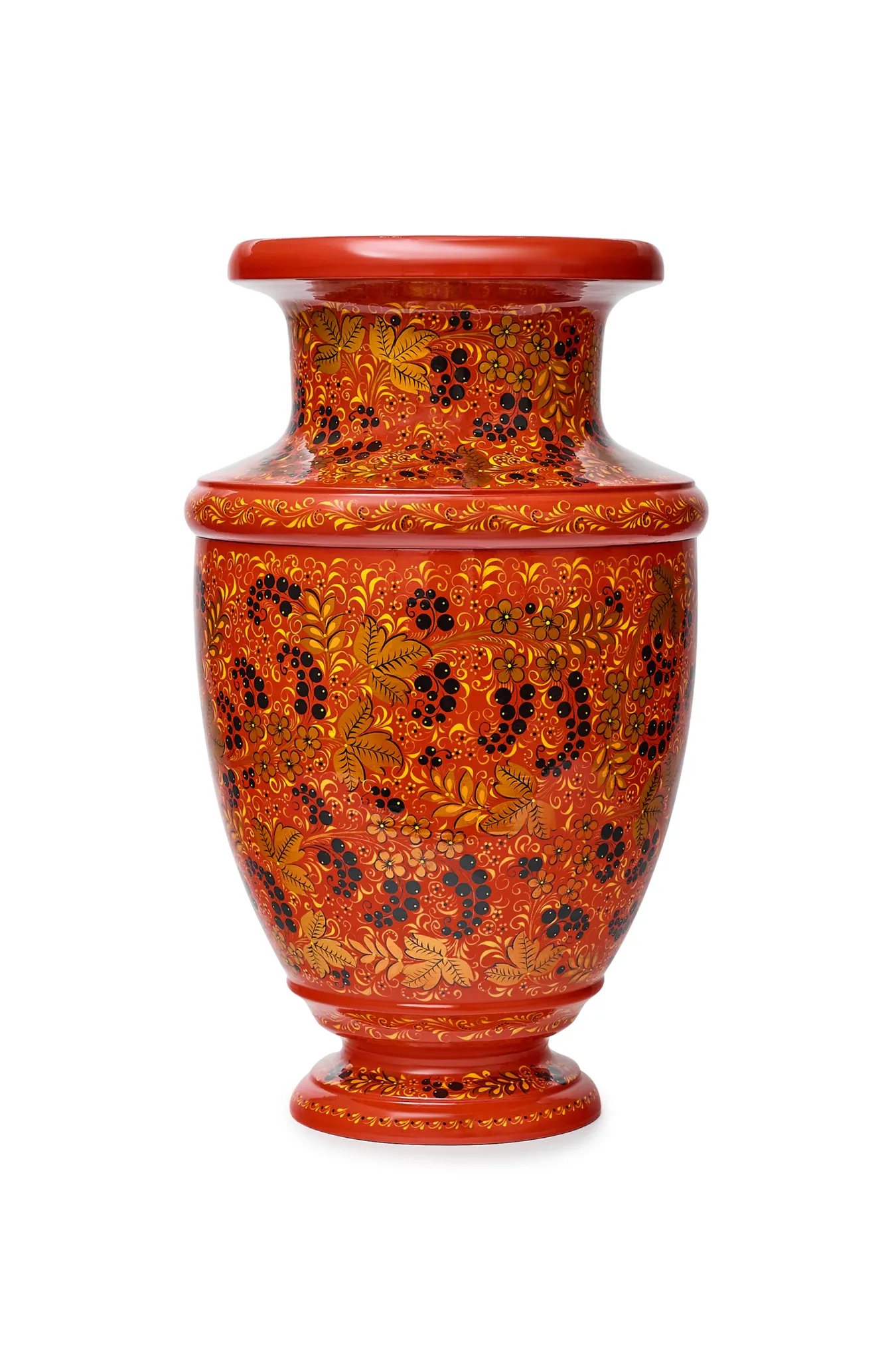 Ваза Греческая  "Ретро Хохлома"