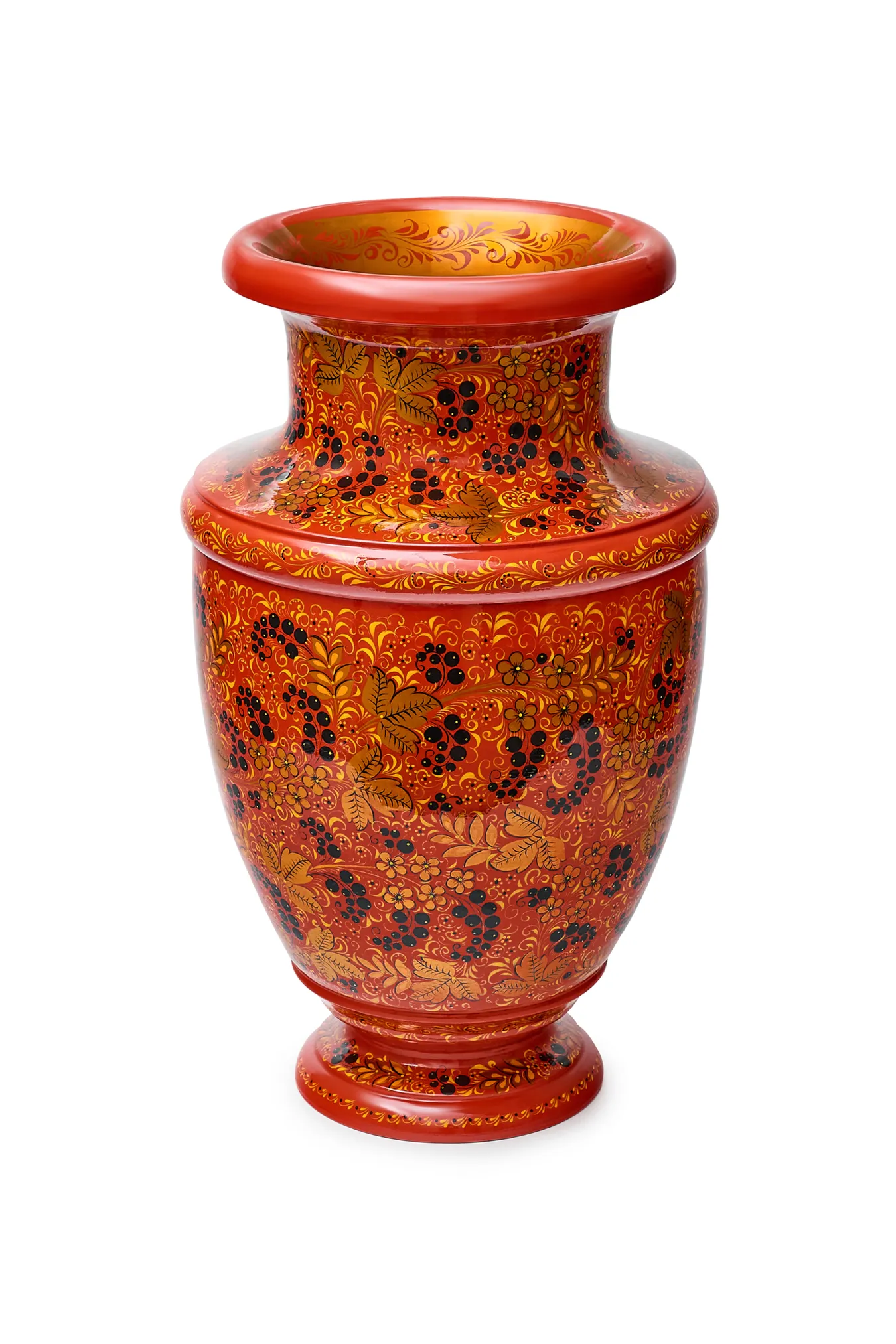 Ваза Греческая  "Ретро Хохлома"