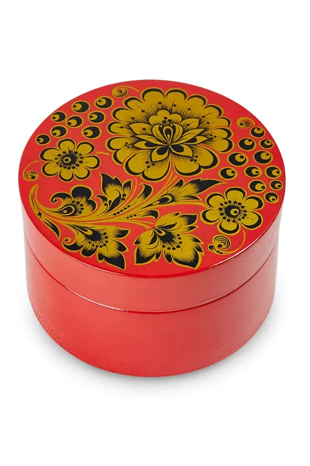 Сахарница «Царская» (дерево, хохломская роспись)