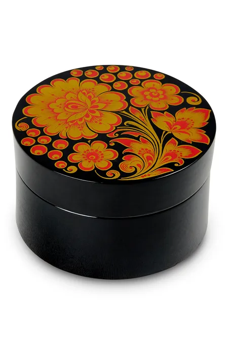 Сахарница «Царская» (дерево, хохломская роспись)