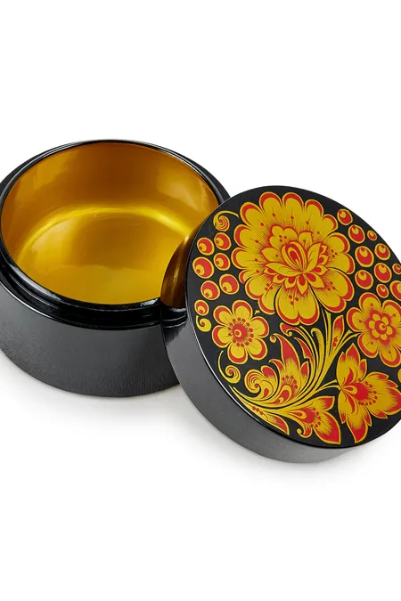 Сахарница «Царская» (дерево, хохломская роспись)