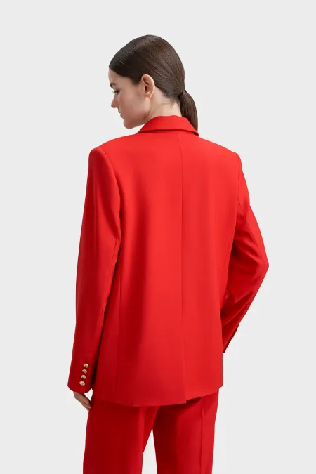 Двубортный жакет из премиальной шерсти