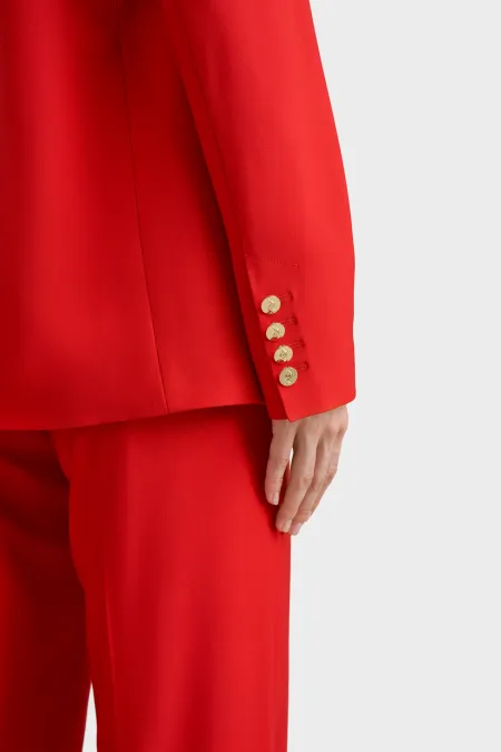 Двубортный жакет из премиальной шерсти