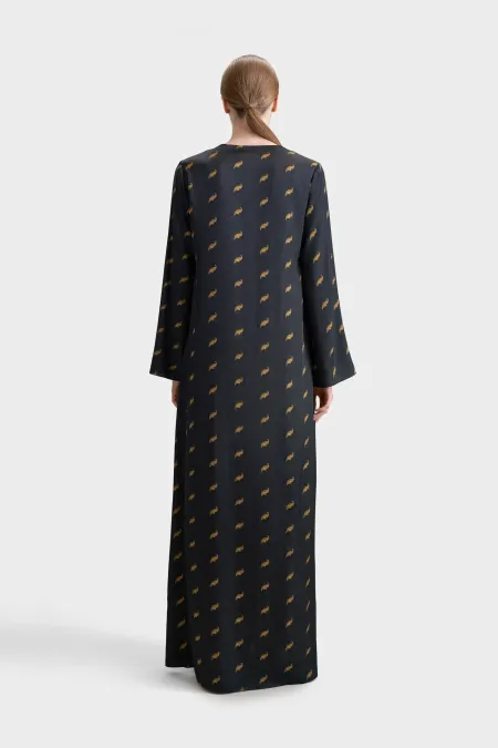 Платье-миди с рисунком