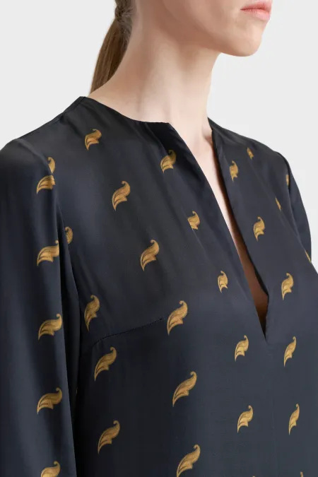 Платье-миди с рисунком