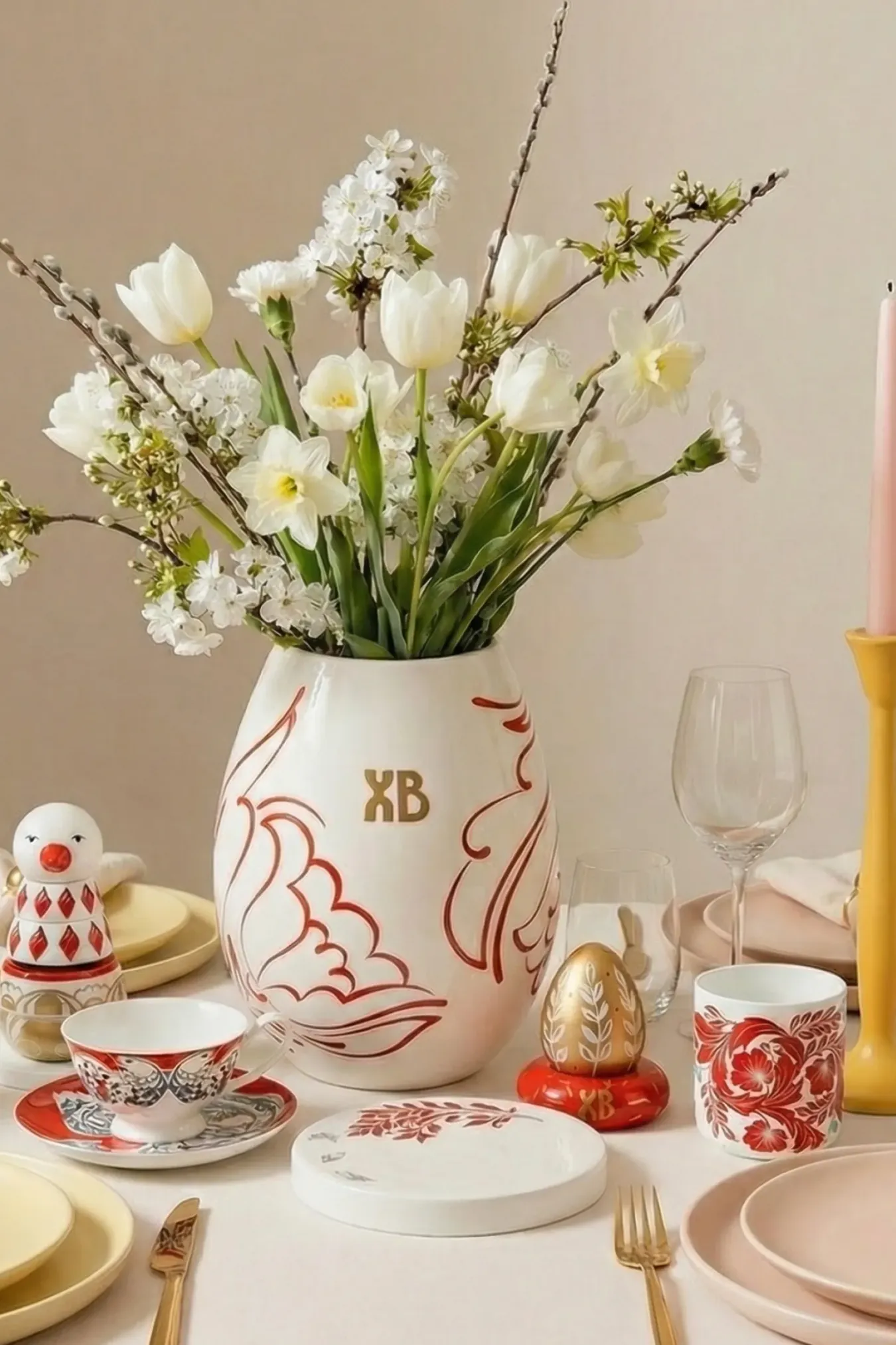 Ваза «Новая Хохлома», большая