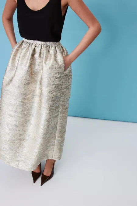 Легкая юбка-миди