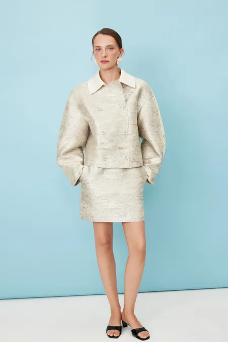 Юбка-мини из жаккарда