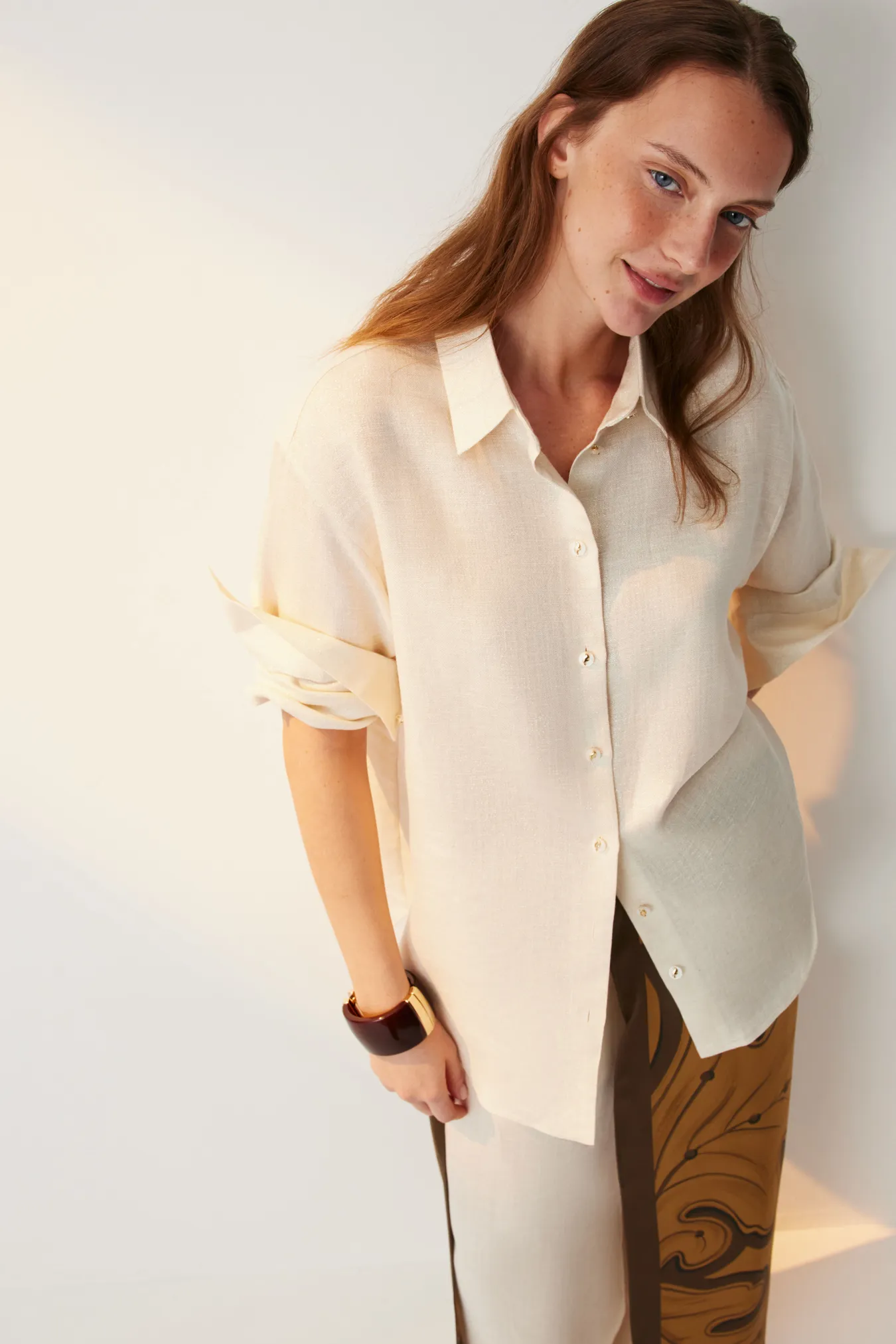 Рубашка свободного кроя