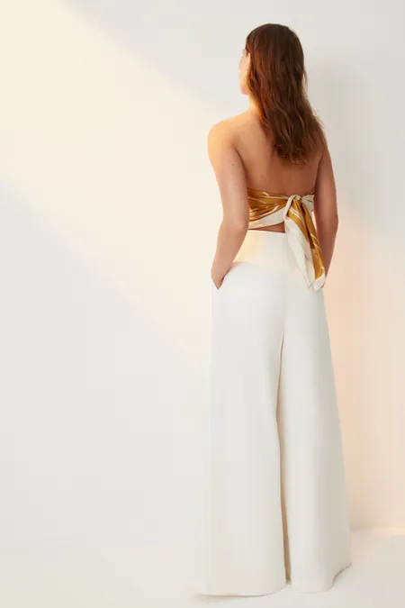 Брюки из фактурной ткани