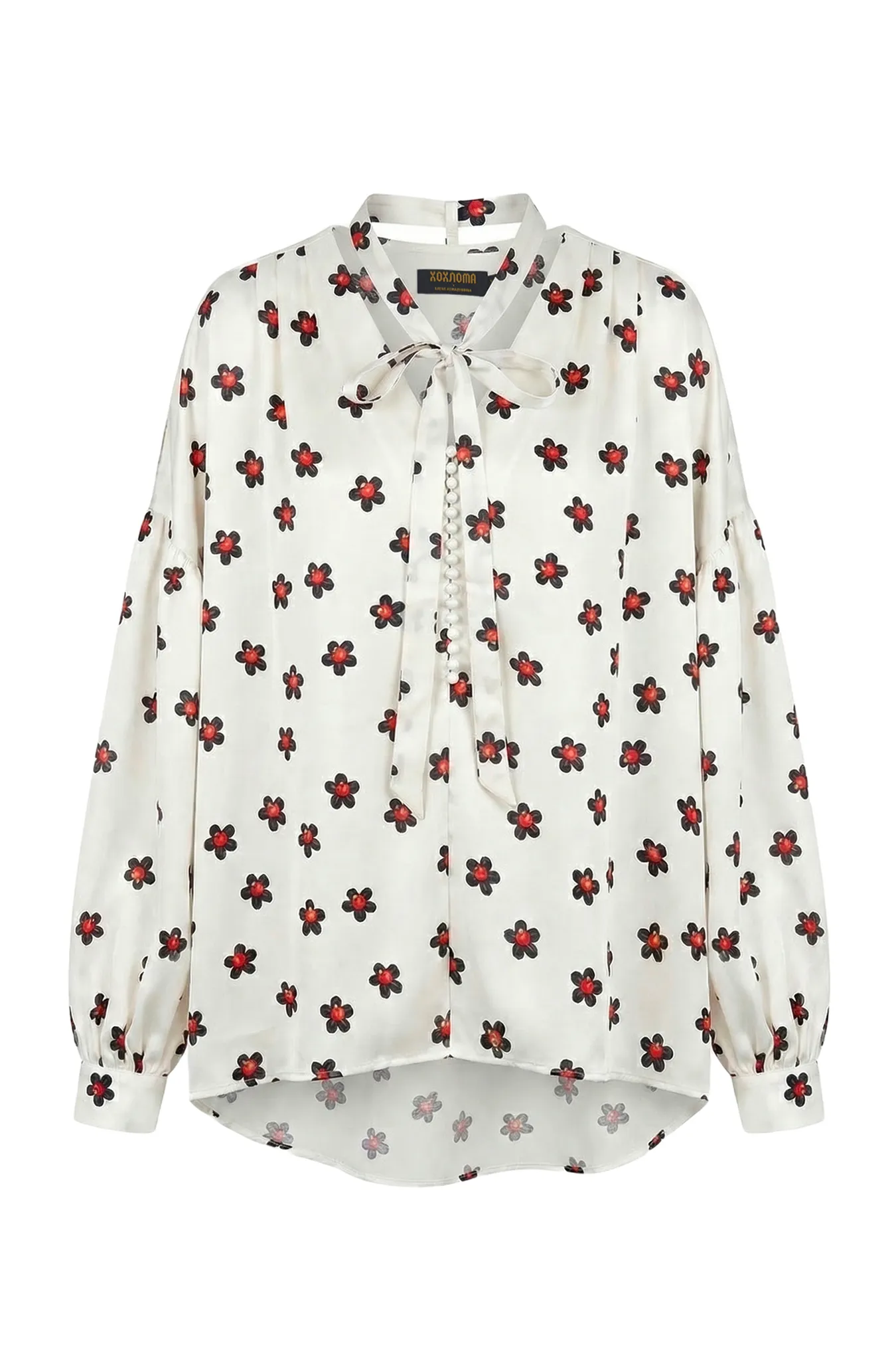 Блуза с цветочным принтом 