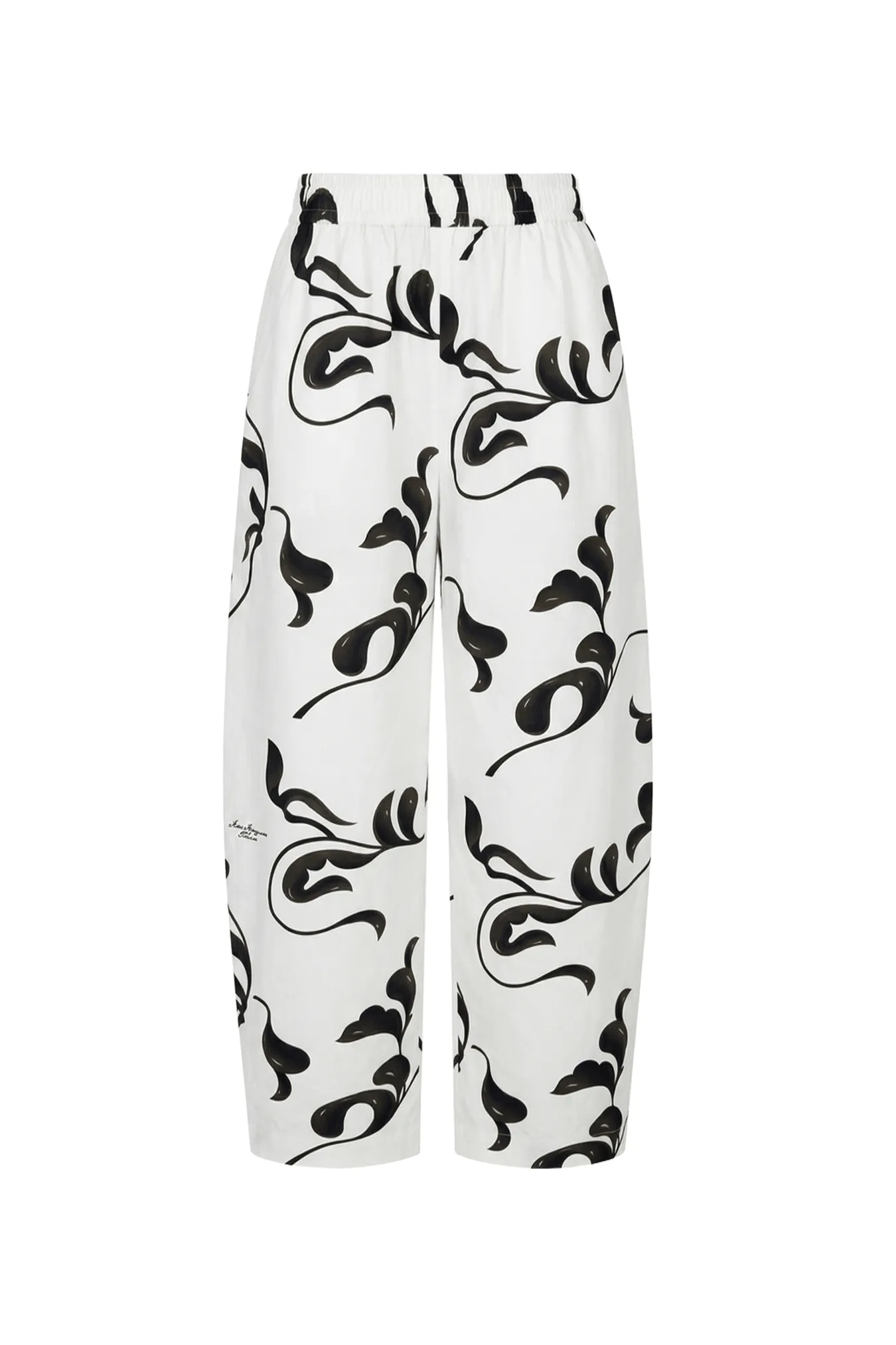 Брюки из хлопка и шелка с принтом