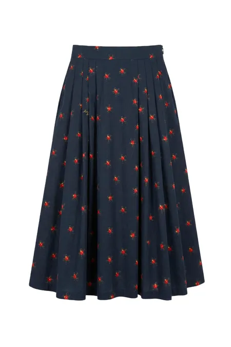 Юбка миди с цветочным принтом