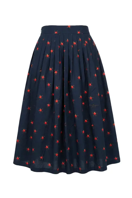 Юбка миди с цветочным принтом