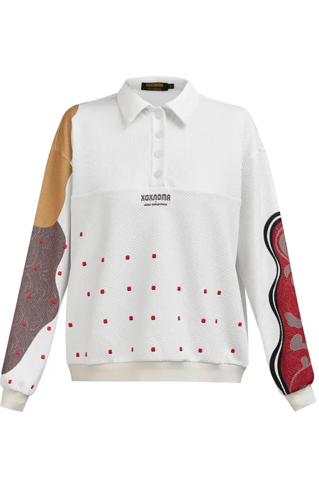 Джемпер-поло с принтом