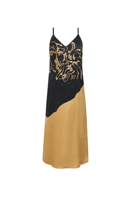 Платье-комбинация из 100% шёлка 