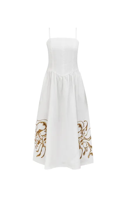 Сарафан из льна